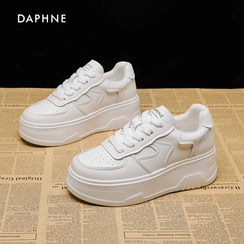 Daphne/达芙妮小白鞋女2025新款百搭夏季时尚运动潮流厚底休闲鞋