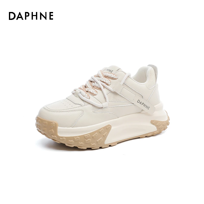 Daphne/达芙妮厚底老爹鞋女2025新款秋季增高休闲运动爆款松糕鞋