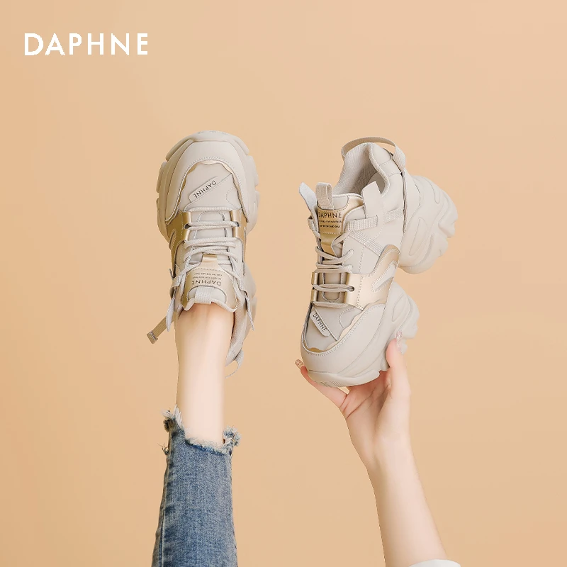 Daphne/达芙妮老爹鞋女ins潮2025新款秋季厚底百搭网红运动休闲鞋