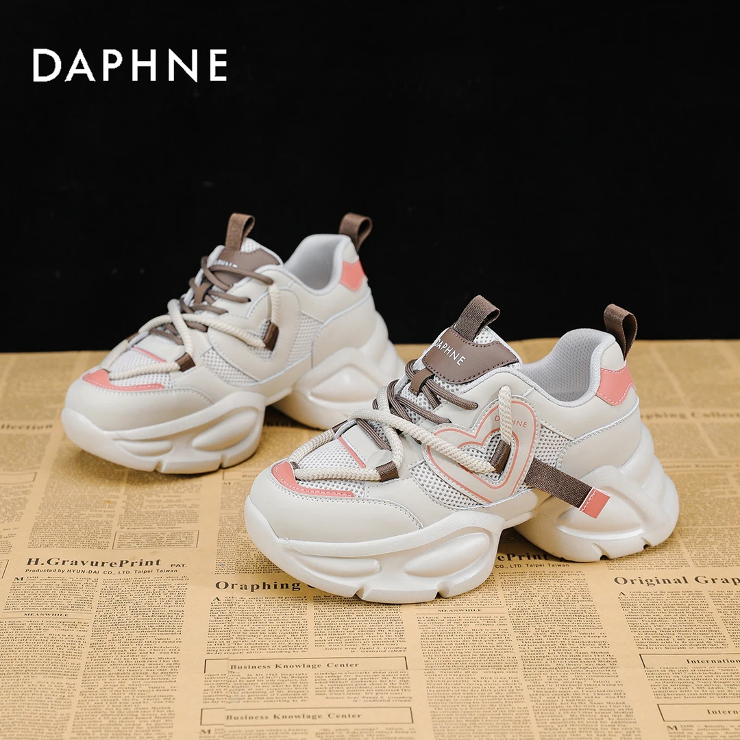 Daphne/达芙妮老爹鞋女2025秋季新款时尚百搭女鞋厚底休闲运动鞋