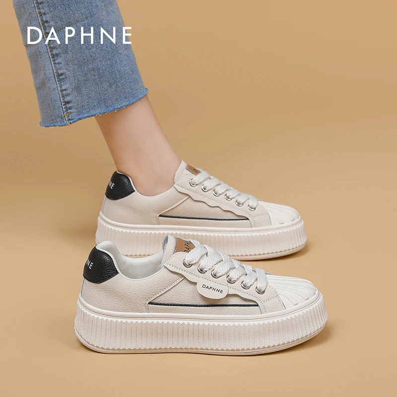 达芙妮贝壳头小白鞋女ins潮2025新款秋季百搭女鞋休闲运动板鞋