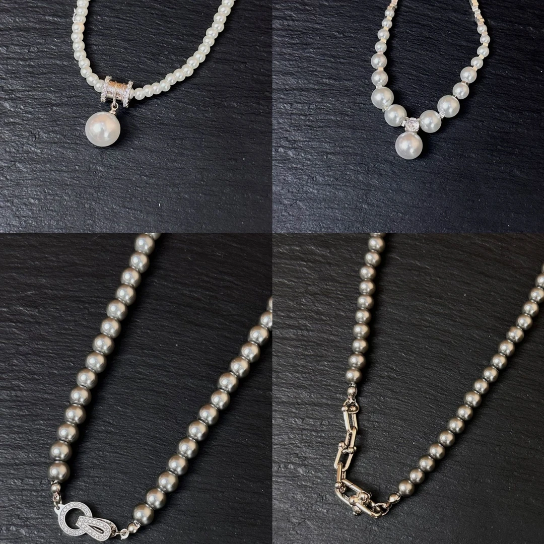 合金仿珍珠项链 时尚气质个性