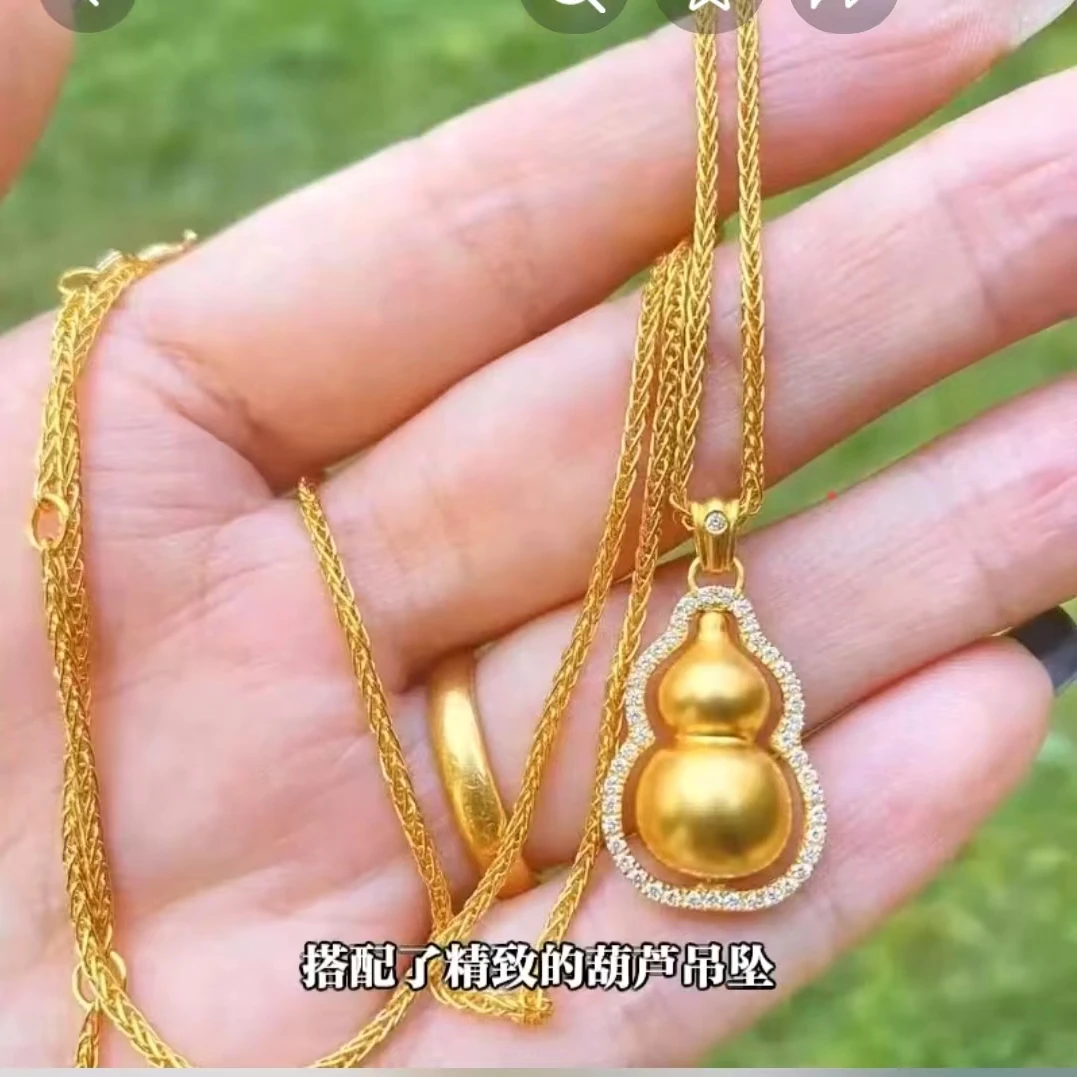 合金项链 2024新款小肖邦自带葫芦项链