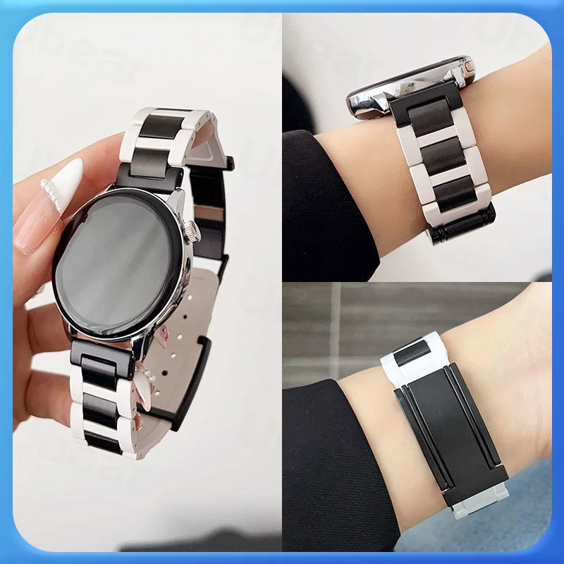 适用华为GT4手表表带watch4pro橡胶加金属GT2磁吸T字扣watch3腕带