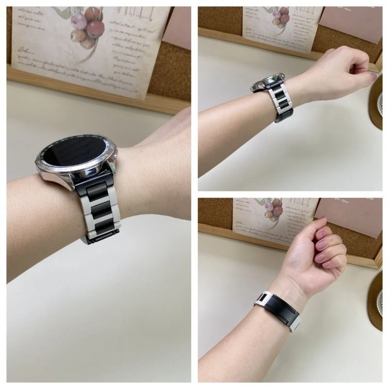 适用爱国者aigoGT8/V8/M8手表G20橡胶加金属G6T5PRO磁吸表带T字扣