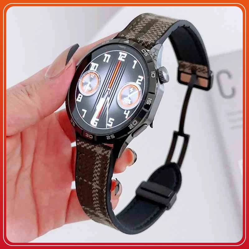 适用华为手表GT5/4/3/2秋冬款watch4/3Pro毛呢快拆式便捷磁吸表带