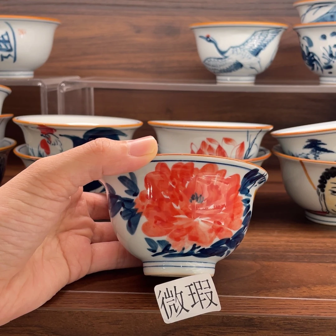 微瑕釉下彩纯手绘