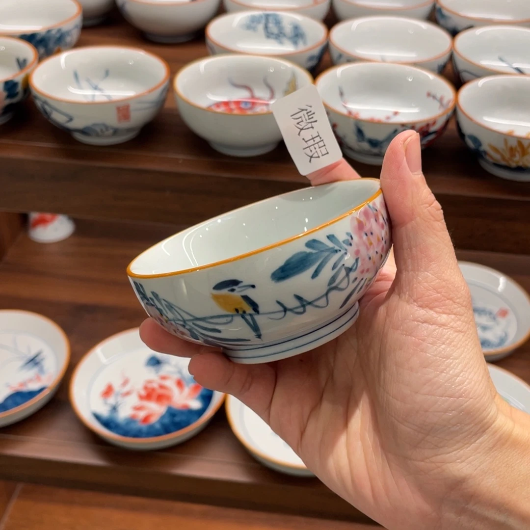 微瑕釉下彩纯手绘