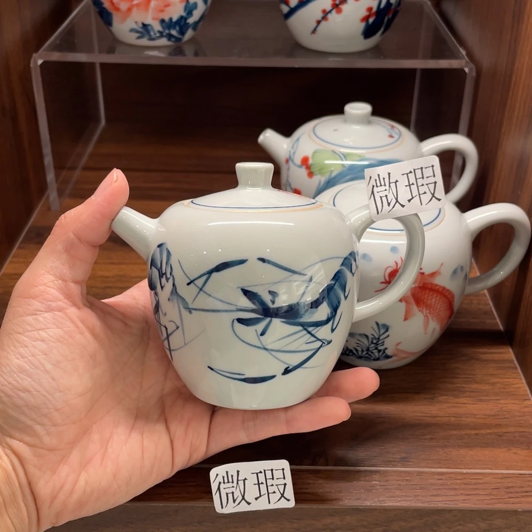 微瑕釉下彩纯手绘