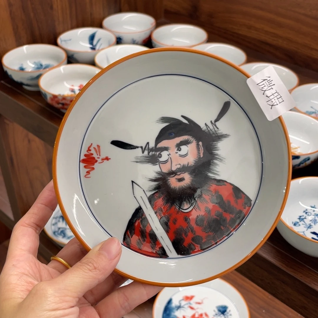 微瑕釉下彩纯手绘