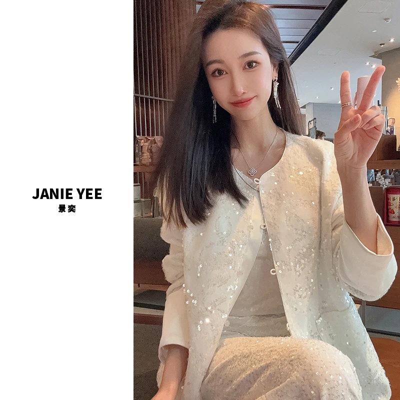 Janie Yee"白水晶" 高级气质国风新中式显瘦上衣外套24A0116