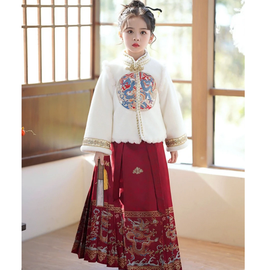 【龙凤呈祥】女童秋冬季汉服外套中国风复古气质儿童唐装年服