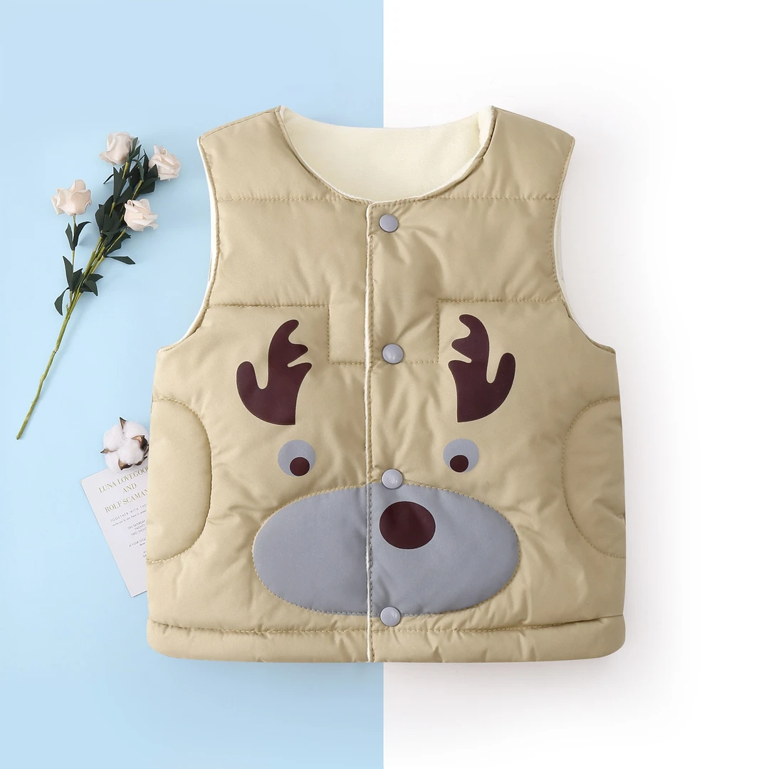 秋冬季洋气宝宝棉马甲男女婴儿棉衣中小童保暖加绒加厚背心棉内胆