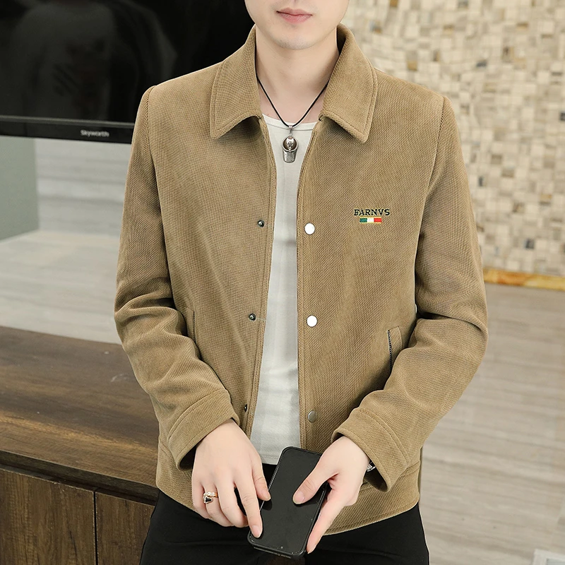 春秋季新款高档男装夹克百搭外套时尚短款帅气上衣韩版休闲男外套