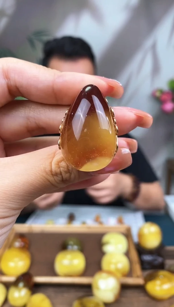 【闪购商品】琥珀裸石银S925镶嵌基地发货 一物一证 顺丰包邮