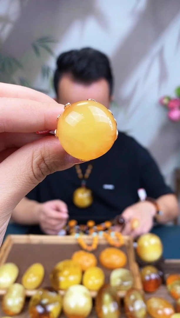 【闪购商品】琥珀裸石银S925镶嵌 基地发货 一物一证 顺丰包邮