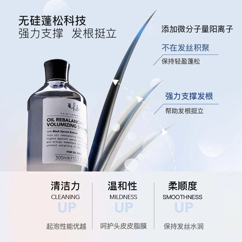 【1直播】英国黑云杉双重功效洗发露无硅油洗发水去油持久