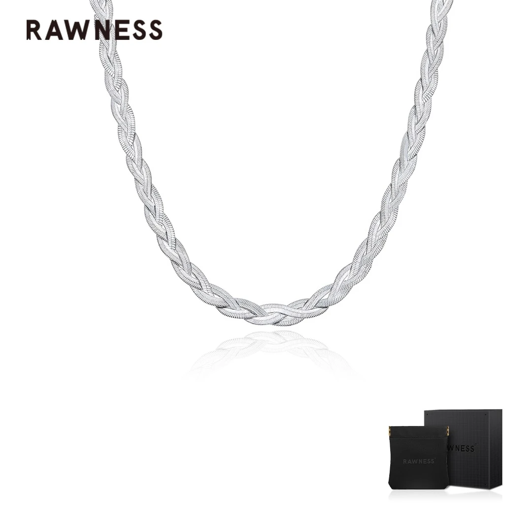 RAWNESS 钛钢项链 情人节礼物三股蛇骨链 ins风穿搭叠戴刀片链