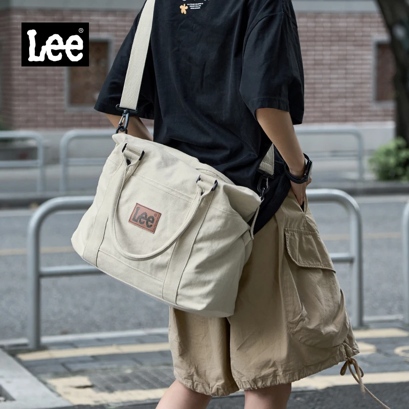 Lee大容量收纳斜挎包 2024新款牛仔包女旅行包干湿分离运动健身包