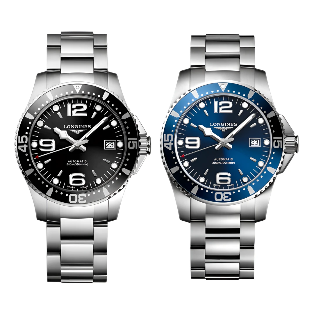99新 Longines/浪琴 康卡斯系列/自动机械/男士腕表铝圈全套/钢带