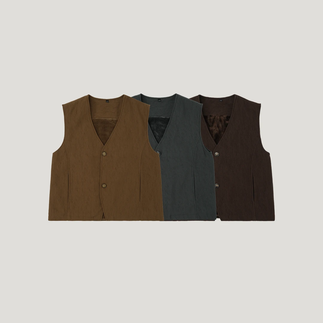 BODYDREAM新款加绒马甲男美式休闲宽松保暖加厚潮流西服男士马甲