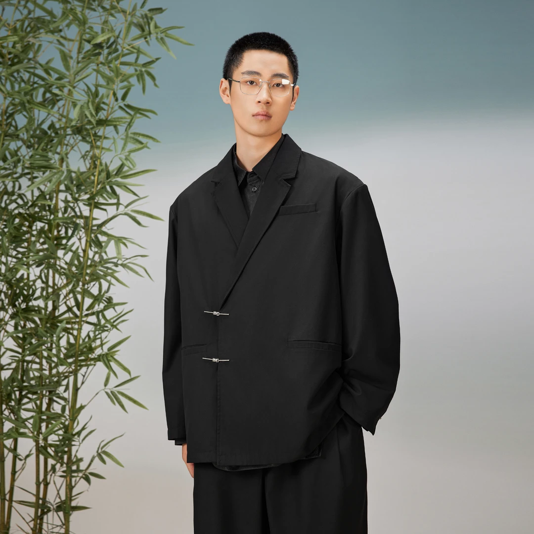 【东方美学系列】BODYDREAM新中式休闲西装男一字扣西服/西裤套装