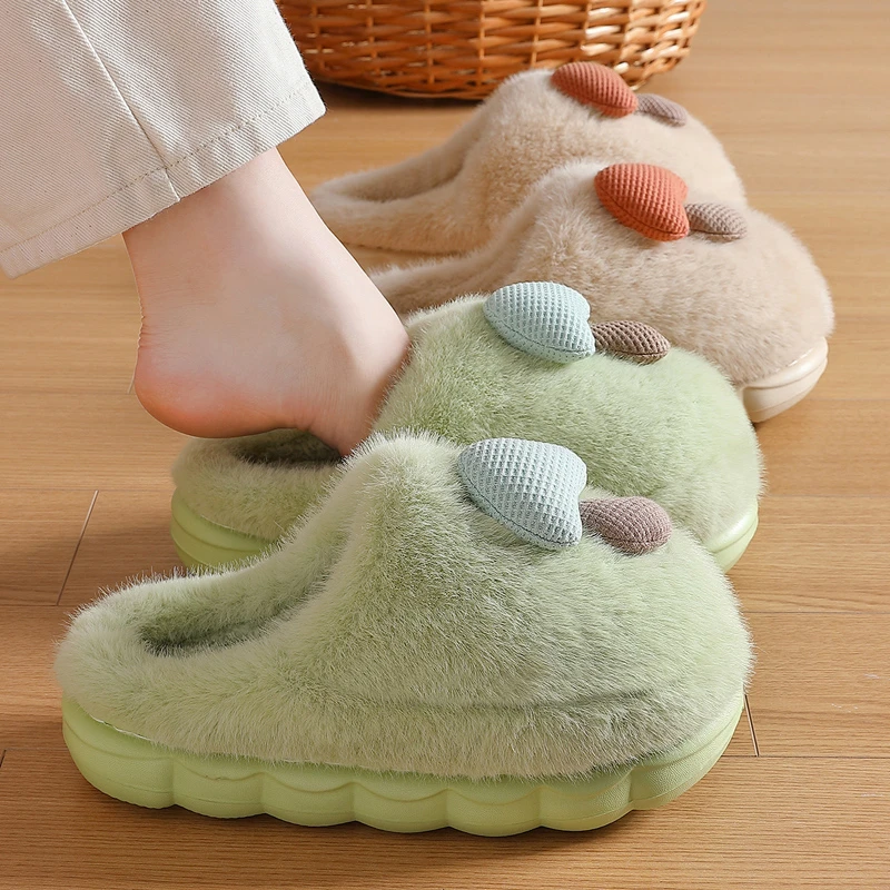 猫力厚底棉拖鞋女士冬季2025新款室内家居防滑保暖毛绒卡通拖鞋男