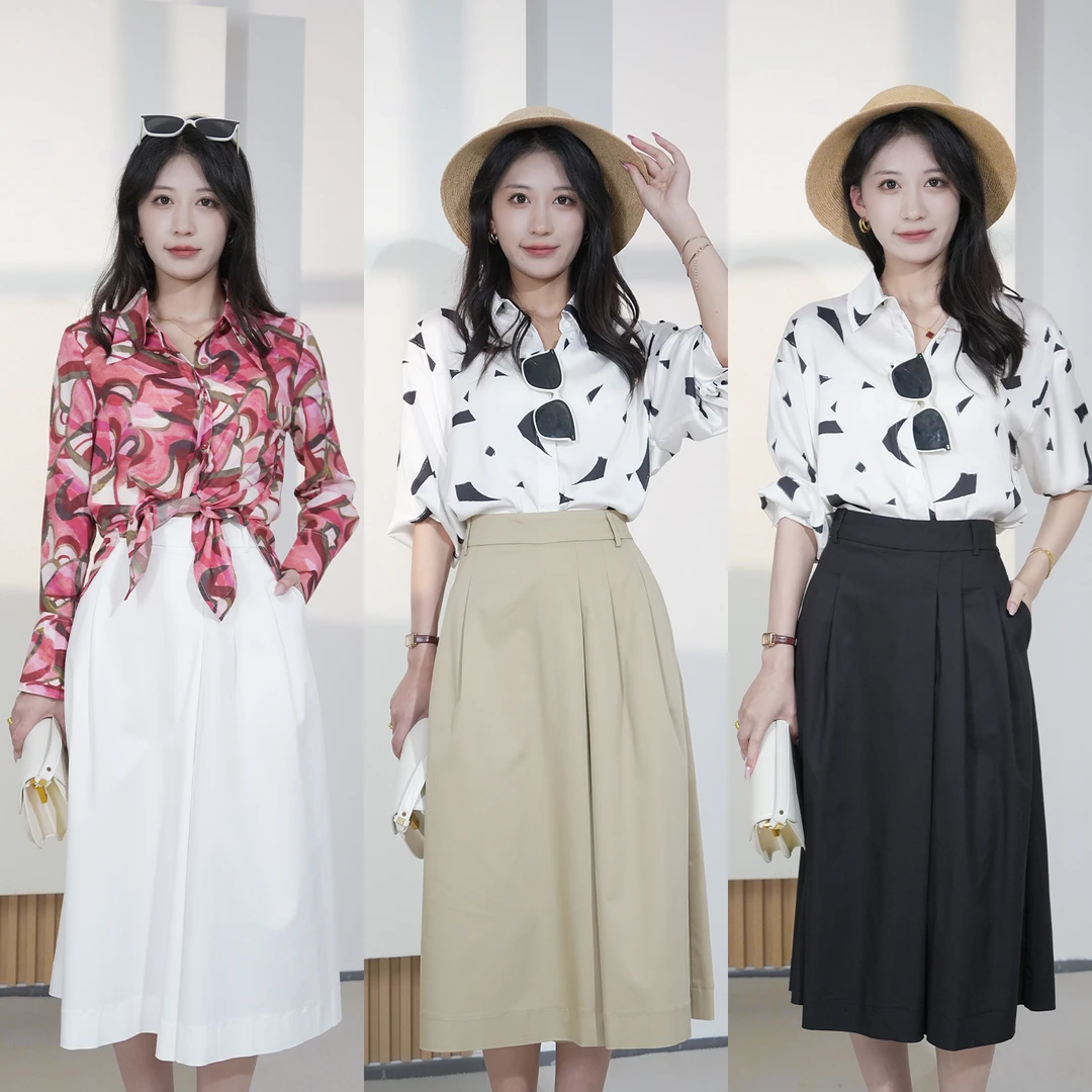 MORANDISOMI/莫朗迪索米百搭夏季气质高腰裙裤K90191769