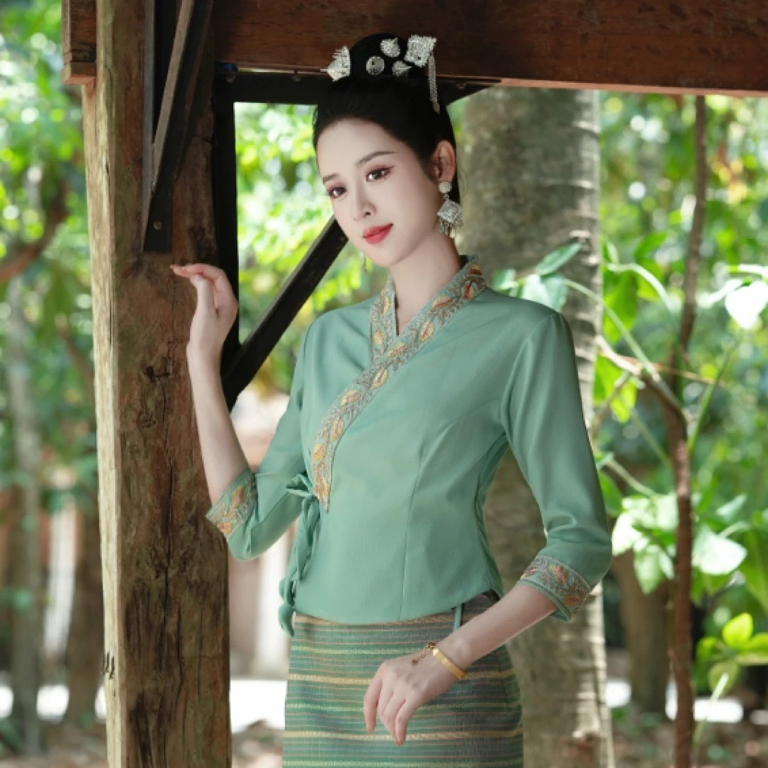 子依同款 日常气质金线羽毛（福利款）民族风复古传统3色可选 套装