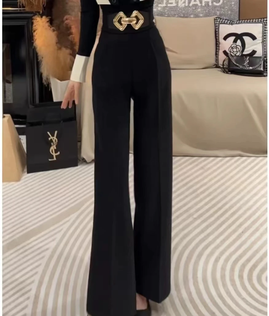 【加绒加厚裤子】秋冬新款高腰显瘦高级感百搭洋气裤腿裤