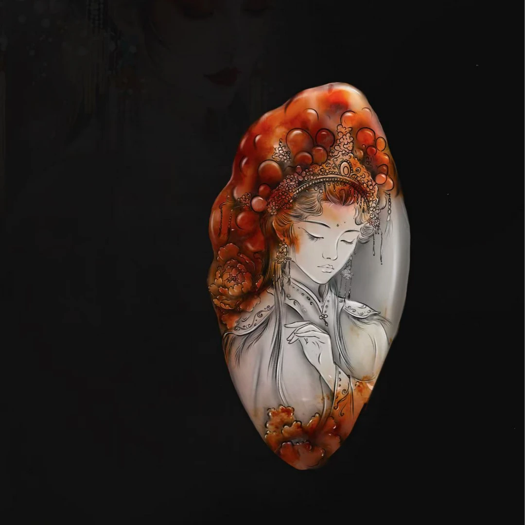 翡翠高端订制雕刻镶嵌仿古俏色