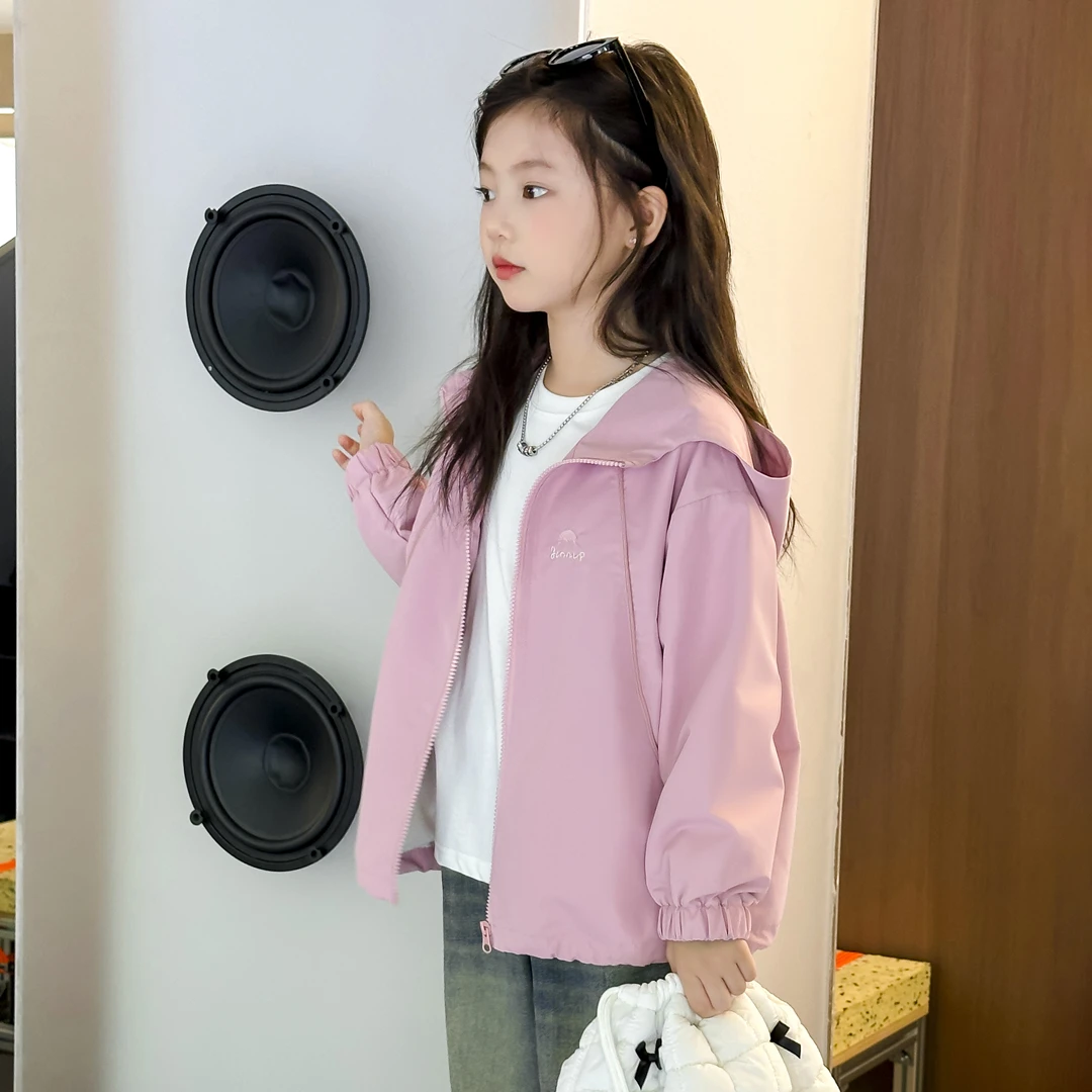 小菲特女童秋冬款保暖上衣中大童三防连帽外套儿童衣服BGYQ42465