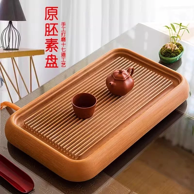 电木茶盘素盘原胚高山流水深水槽喇叭口手工黄料中式简约景舟款
