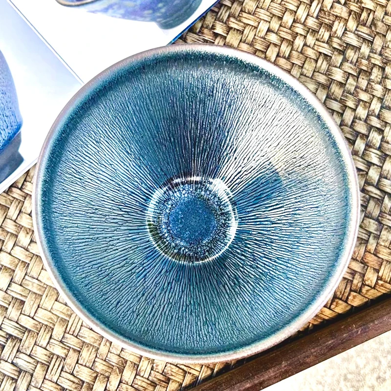 杨飞银毫建盏主人杯兔毫原矿釉茶盏纯全手工品茗杯茶杯茶器礼盒装