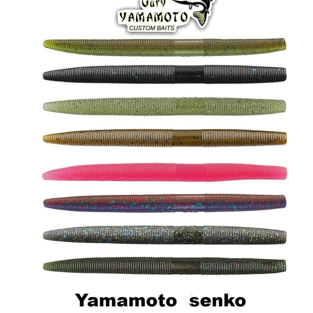 日版YAMAMOTO senko高比重面条虫4寸无铅内德德州棒棒虫路亚软饵