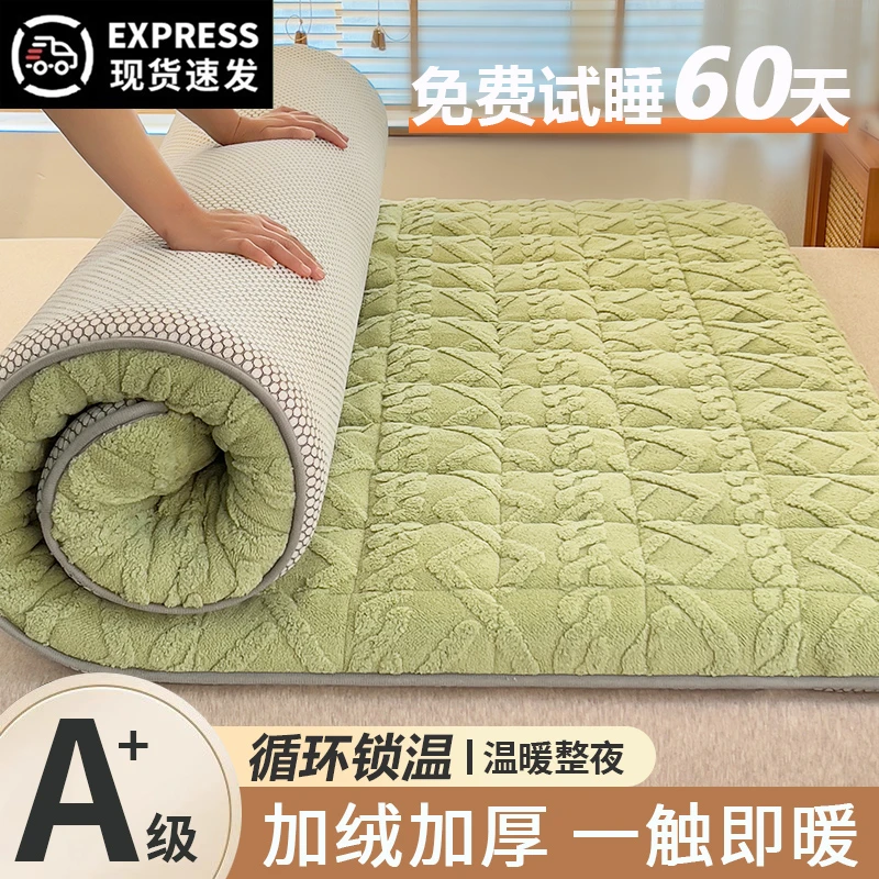 加厚保暖塔芙绒抗菌床垫家用学生宿舍榻榻米单人床褥子软垫铺底