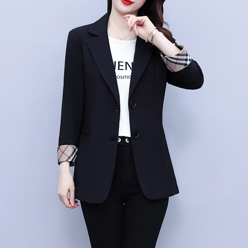 大码女装2025春秋新款韩版洋气减龄修身显瘦西装外套