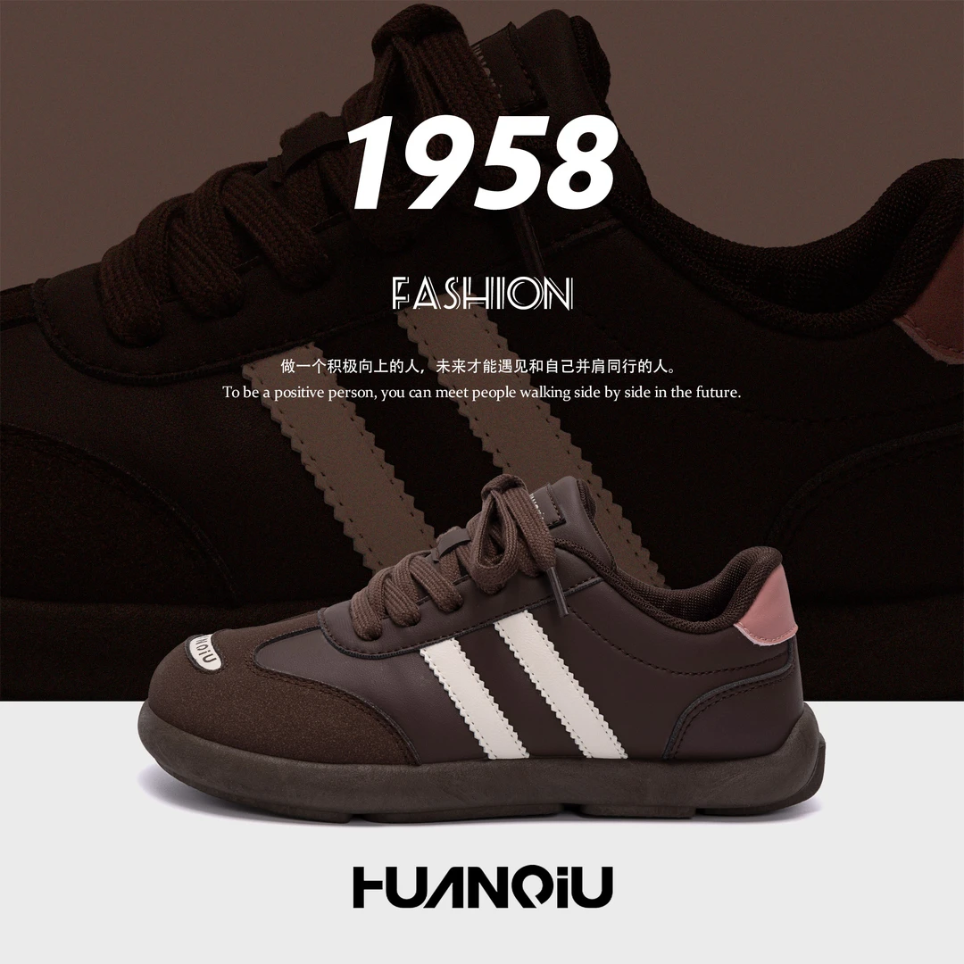 环球德训鞋女2024秋季新款ins百搭运动鞋子休闲厚底舒适学生板鞋