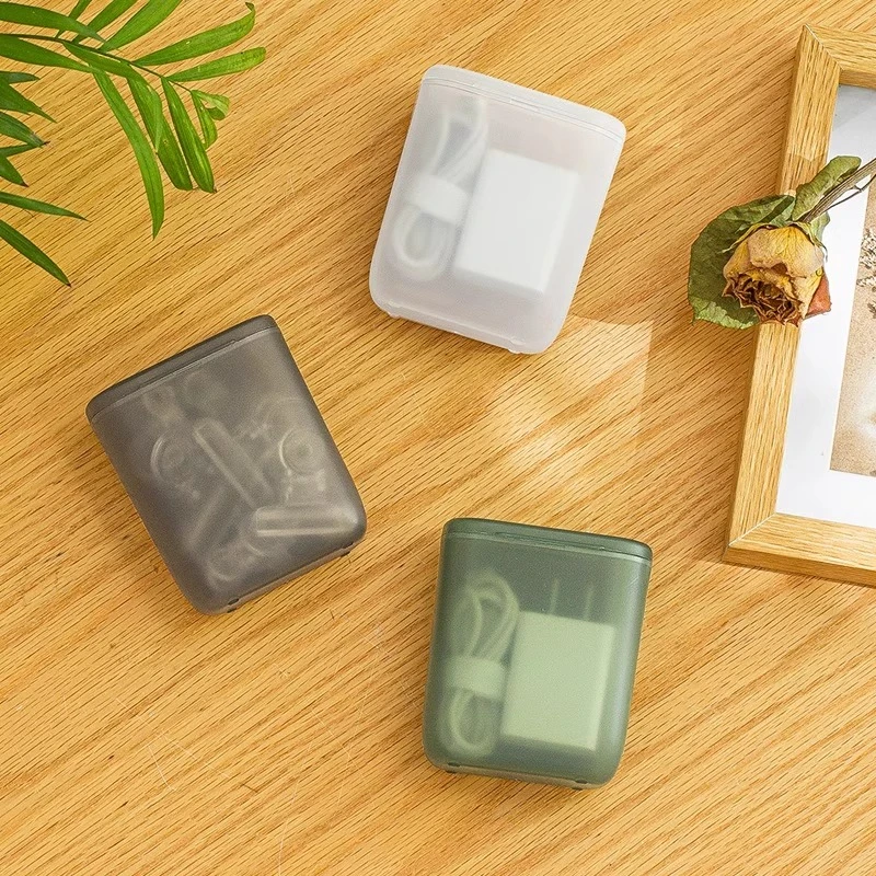 随身充电器收纳盒多功能耳机数据线整理盒便携桌面理线盒