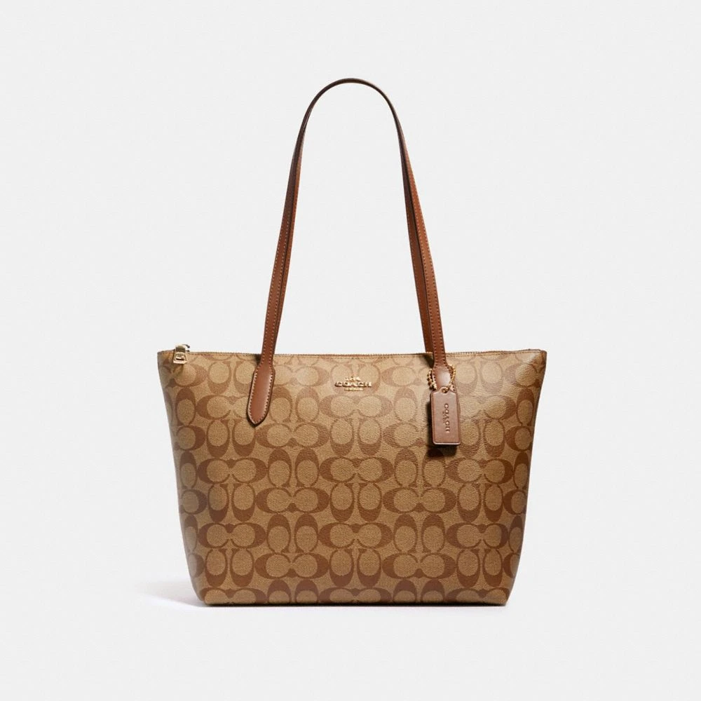 【国内现货】COACH/蔻驰TOTE女士经典印花手提单肩托特包 4455