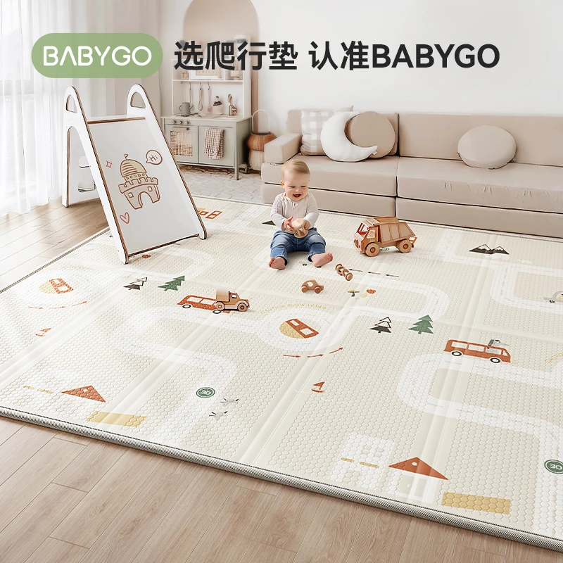 babygo儿童折叠专用爬行垫XPE折叠垫双面baby婴儿go爬行垫爬爬垫