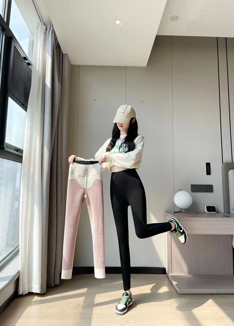 羊羔绒仙女芭比裤秋冬百搭紧身显瘦鲨鱼裤女外穿高腰瑜伽打底裤