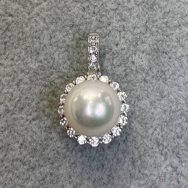 【源头厂家直发】天然珍珠太阳花万能可掰扣吊坠 /S925银