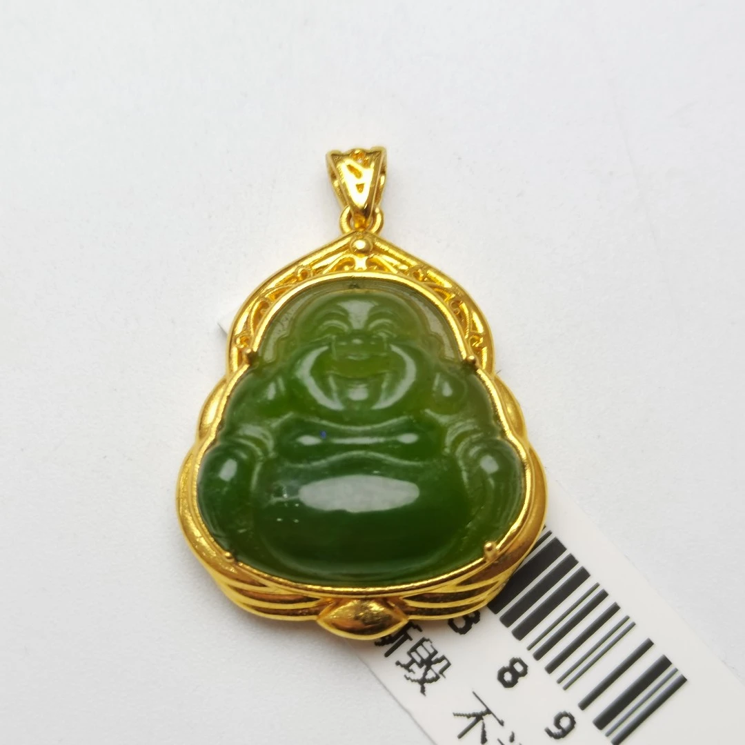 俄七碧玉佛公吊坠赠链【多样性发其一】