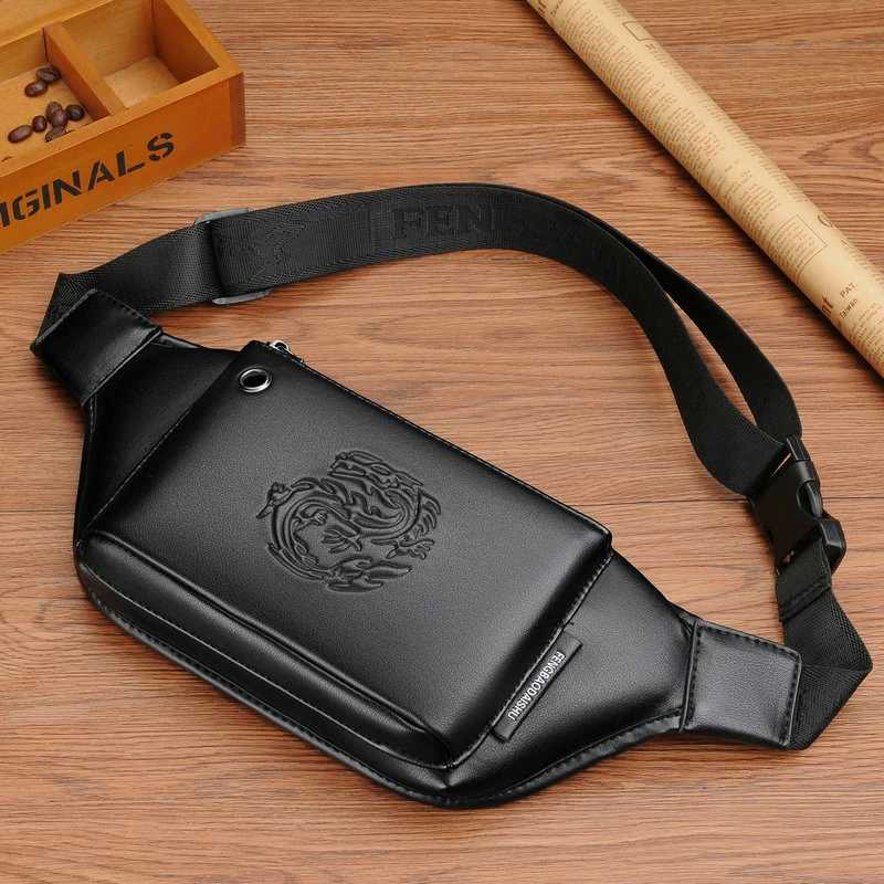 青年潮流男包运动腰包男大容量男士胸包时尚休闲斜挎包多功能背包