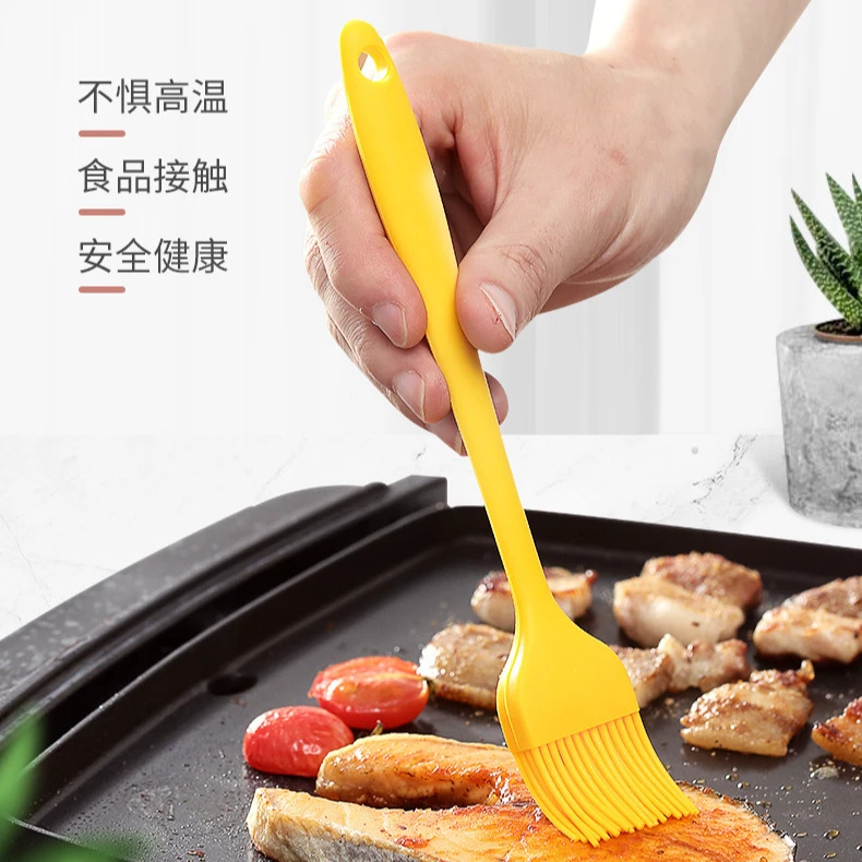 D744硅胶牛排夹刷子铲子厨房耐高温不粘锅4件套装