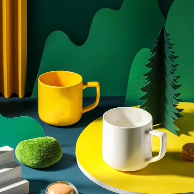 E163大嘴H可爱水杯咖啡陶瓷大耳朵马克杯情侣杯子