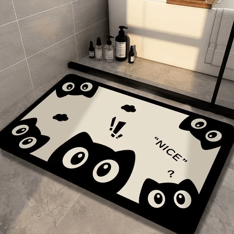 棋盘格小熊多款 防滑橡胶底地毯地垫防滑耐磨秒吸水卫生间门口