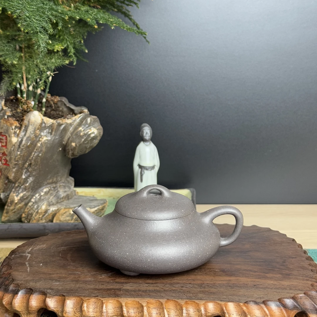 见瓢黄龙山千喜紫泥经典精美紫砂茶壶天青自用送人