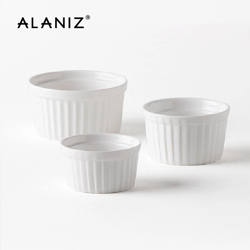 alaniz舒芙蕾布丁杯家用烤碗陶瓷甜品碗创意高颜值碗空气炸锅专用